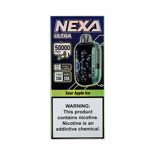 NEXA Ultra 50000 - Sour Apple Ice, disposable vape